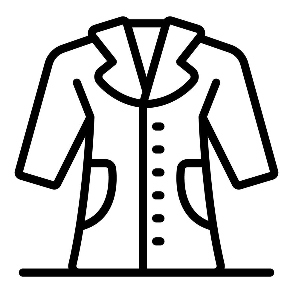 Bathrobe with pockets and shawl collar, relaxing loungewear icon vector