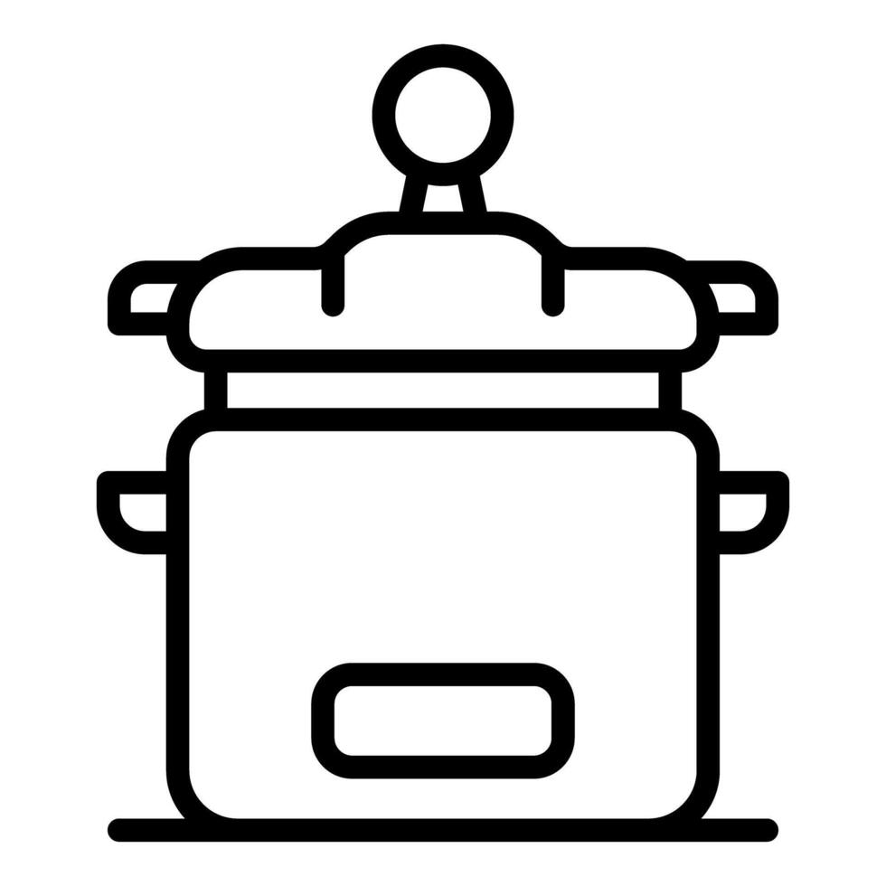 Pressure cooker device for quick and healthy cooking vector