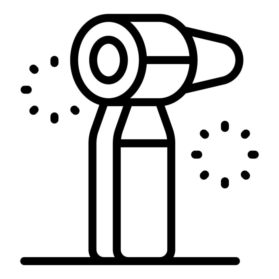 Hair dryer emitting hot air, getting ready for a special occasion vector