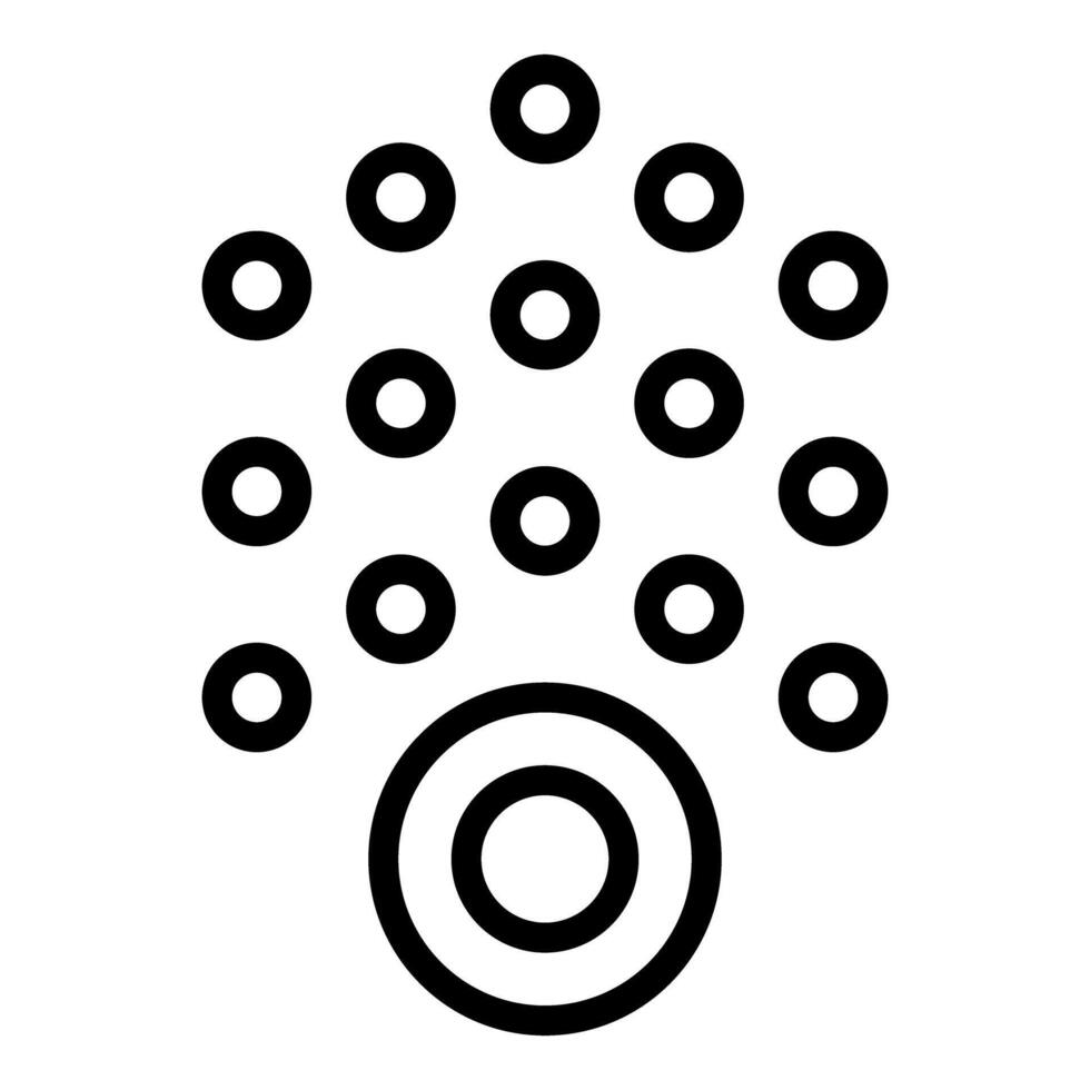 Minimalist expanding circles icon symbolizing growth and progress vector