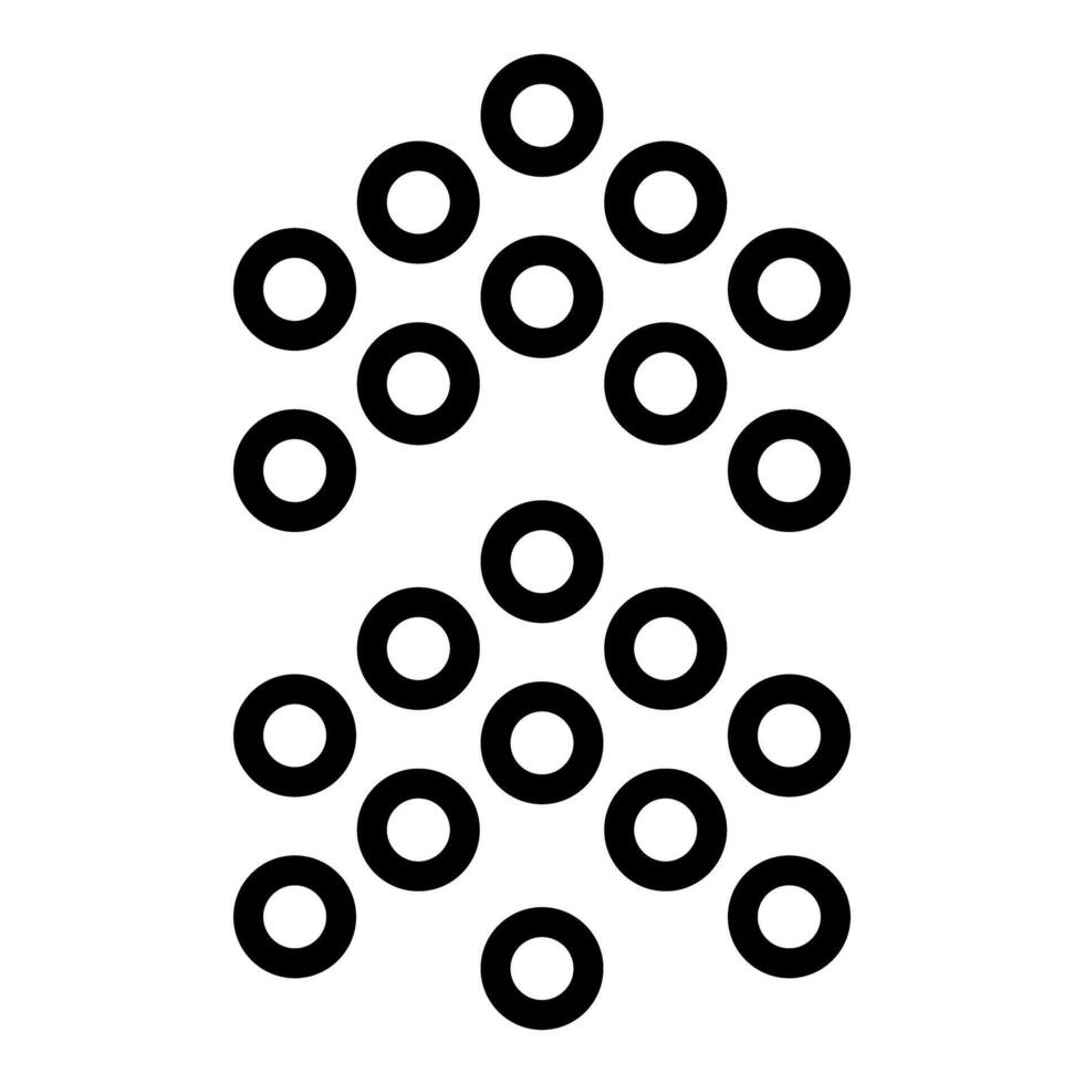 Two groups of circles showing decentralized hierarchical structure vector