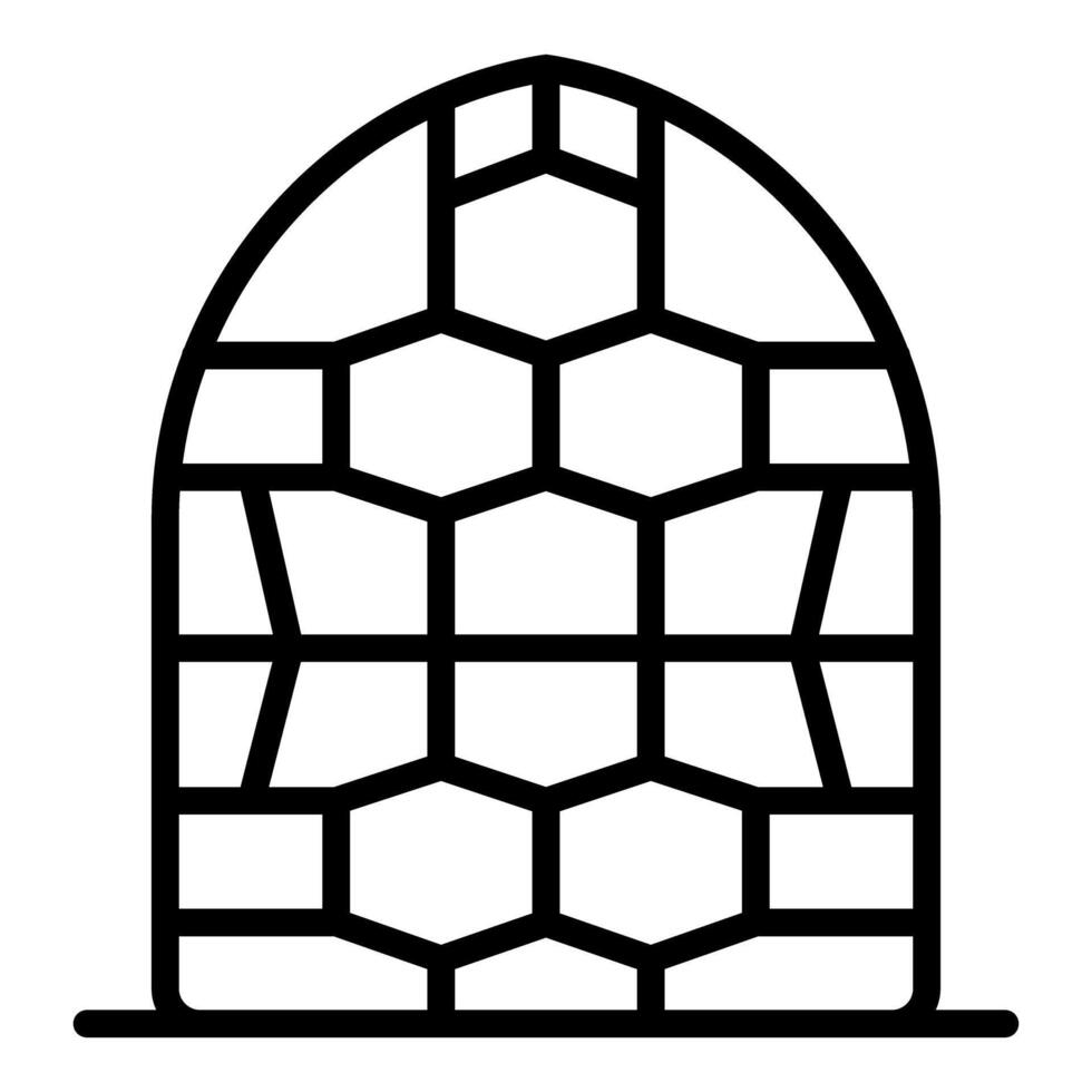 Igloo building with ice bricks showing arctic construction techniques vector