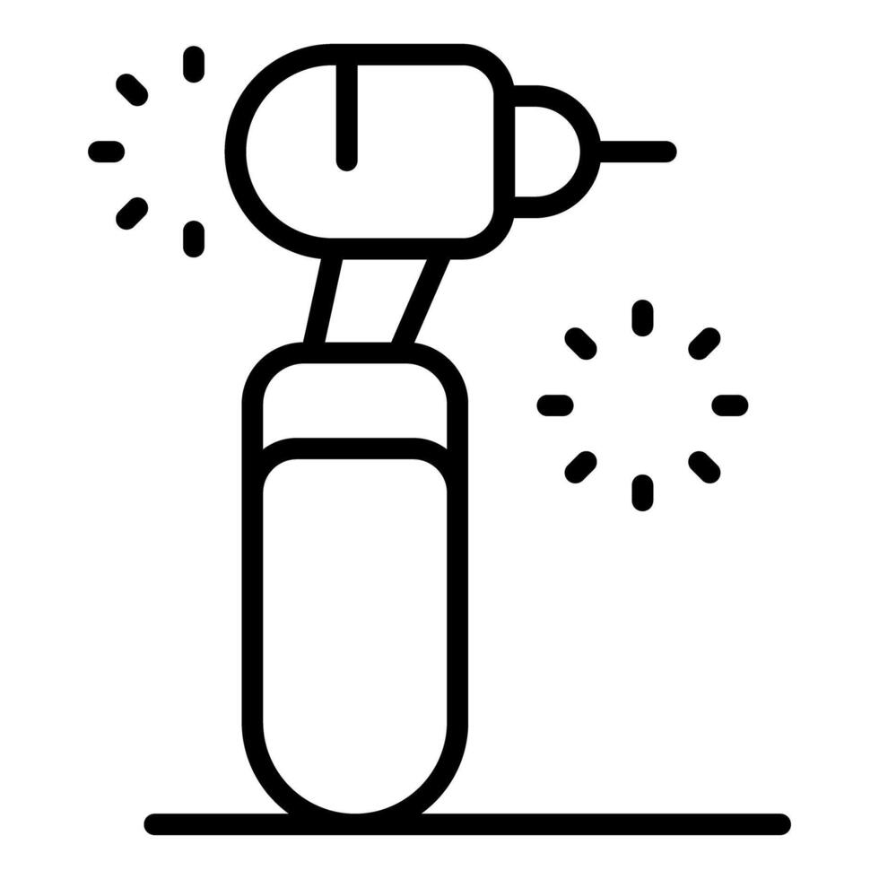 Electric screwdriver drilling and rotating with sparks icon vector