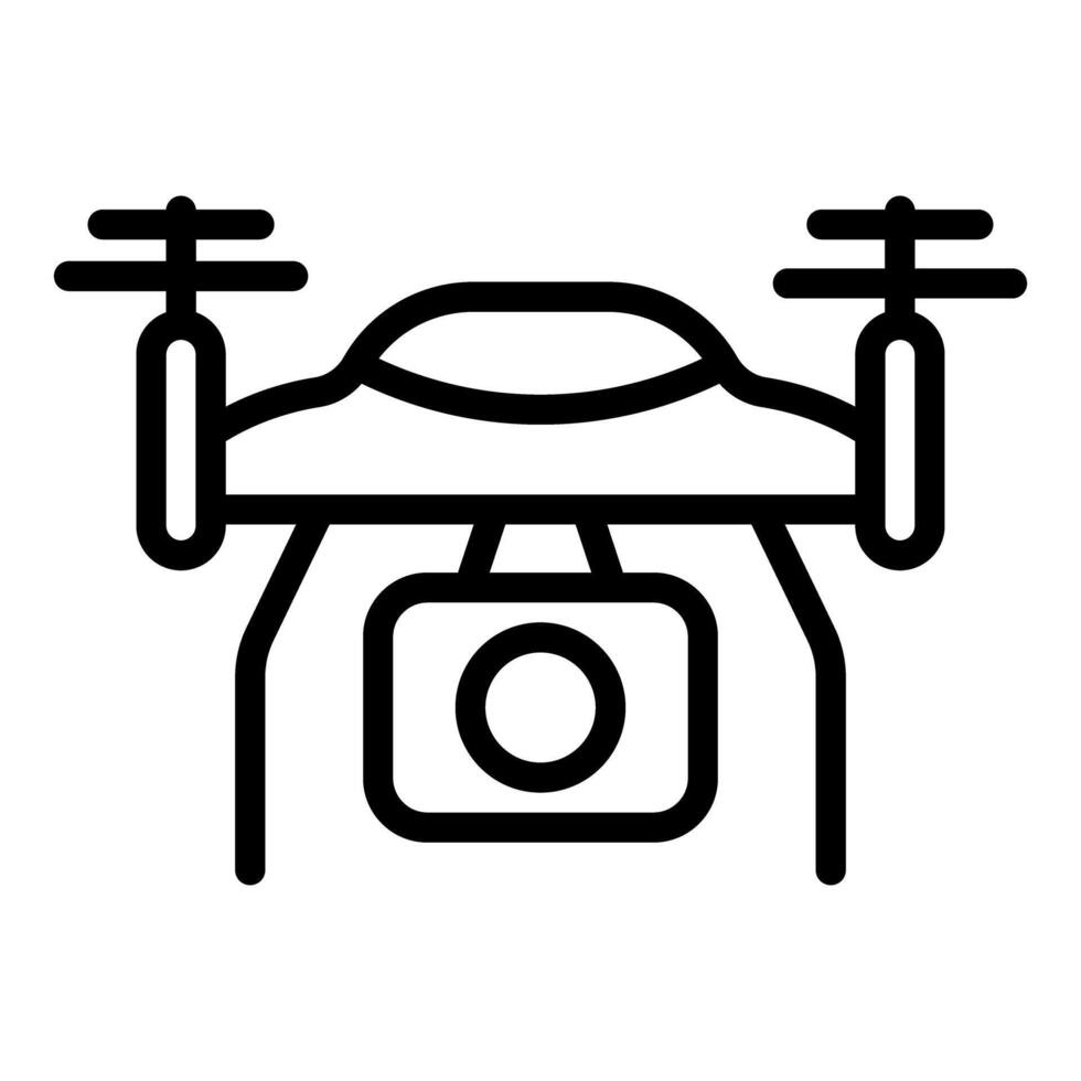 Drone with camera taking aerial photos and videos vector