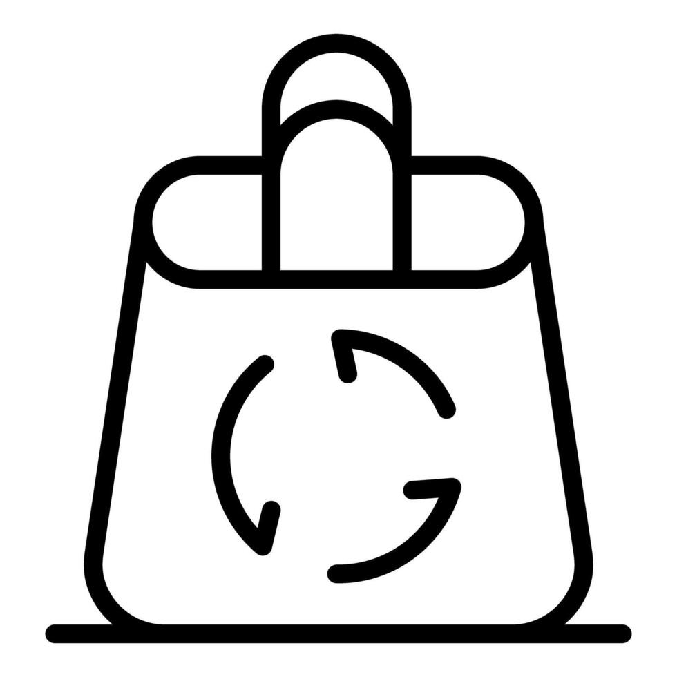 Eco friendly reusable shopping bag with recycling symbol promoting sustainability vector