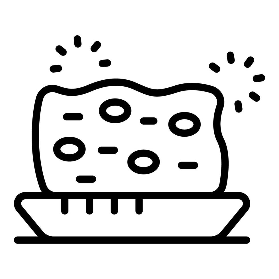 Dry cleaning sponge gently scrubbing away dirt and grime, keeping clothes fresh and clean vector