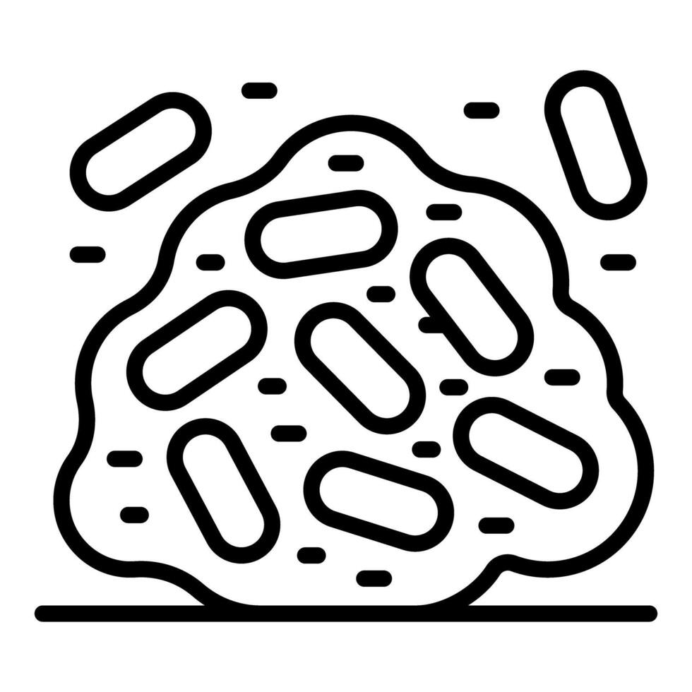 A black and white illustration of a pile of pills vector