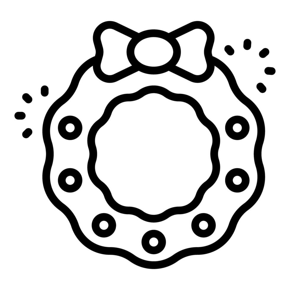 Christmas wreath with bow sparkling, celebrating christmas festivities with elegance vector