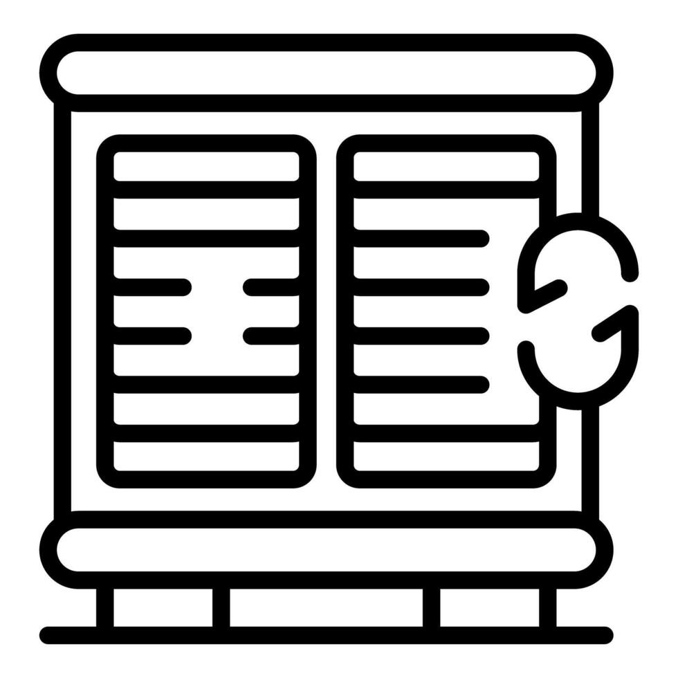 Outdoor air conditioning unit cooling the environment with sustainable energy vector