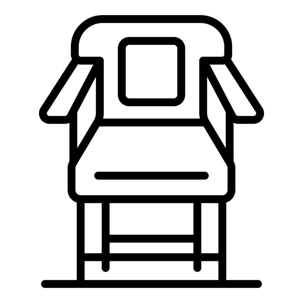 Comfortable waiting room chair with armrests and back support vector