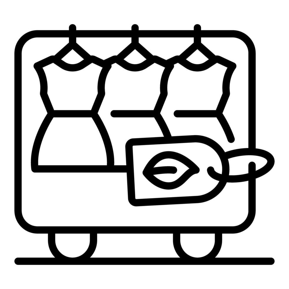 Eco friendly fashion boutique offering sustainable dresses on wheels vector