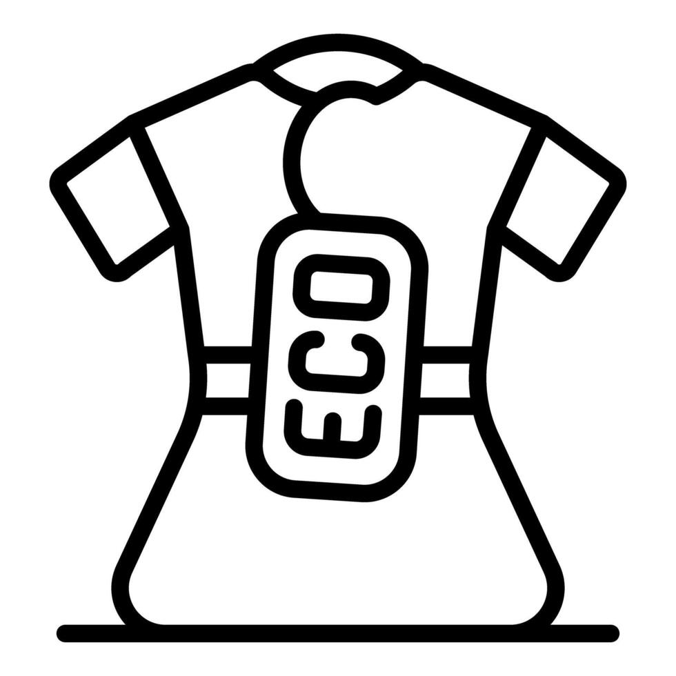 Eco friendly t shirt showing commitment to environmental sustainability vector