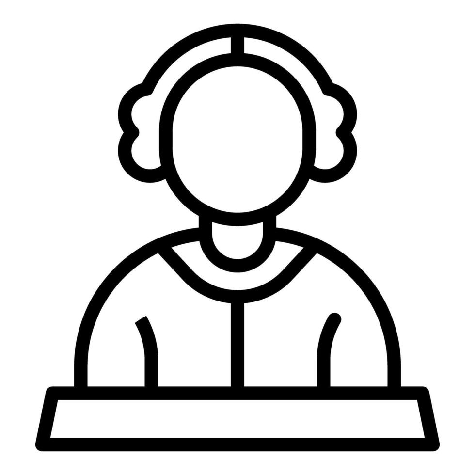 Dispatcher assisting clients and managing logistics with headset vector