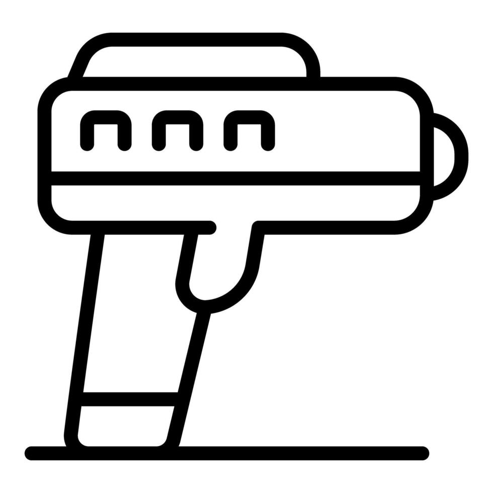 Electronic temperature gun measuring device showing fever vector