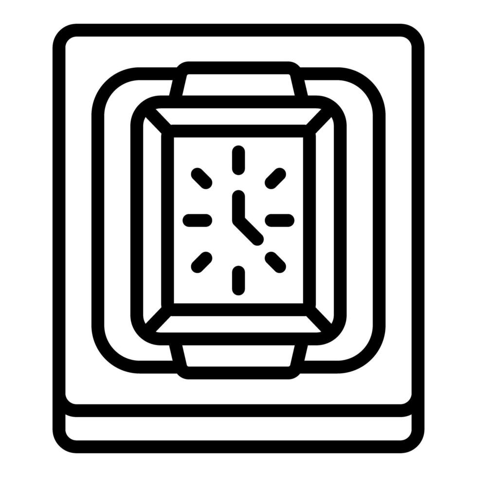 Smartwatch resting on charging dock, modern technology icon vector