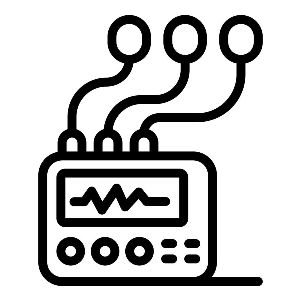 Electrocardiogram device measuring heart rate with sensors vector