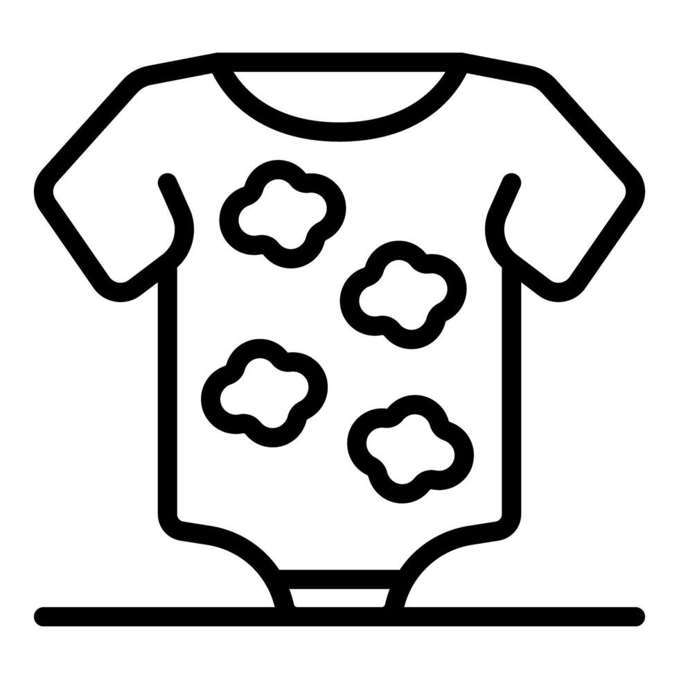 Baby clothes showing stains from spitting up milk after feeding vector