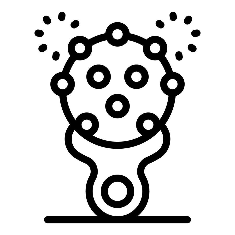 Baby beanbag rattle making noise and sparkling on a flat surface vector