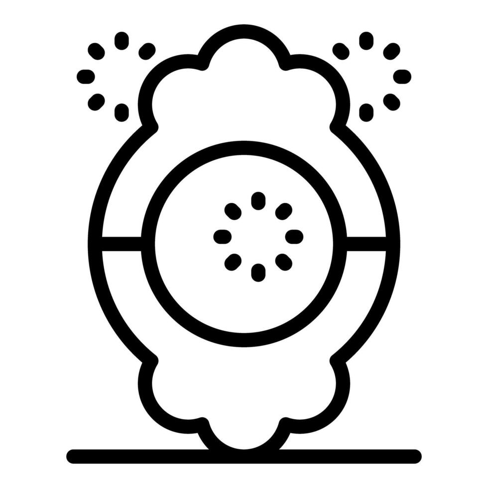 Kiwi fruit exploding with seeds and smoke clouds forming vector