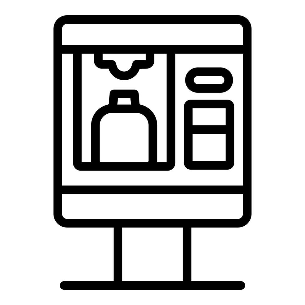 Modern coffee vending machine preparing a beverage icon vector
