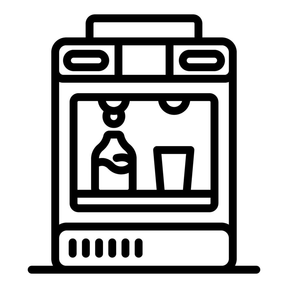 Water dispenser pouring fresh water into glass bottle with cup vector