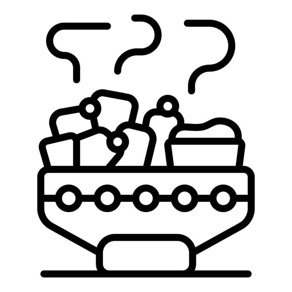 Hot pot releasing aromatic steam, symbolizing delicious food preparation vector