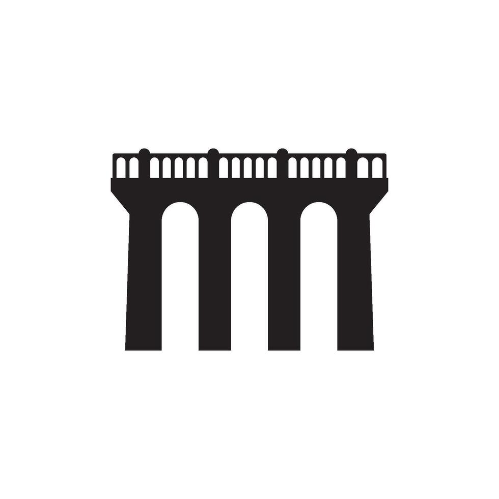 Toll pillar Bridge icon vector