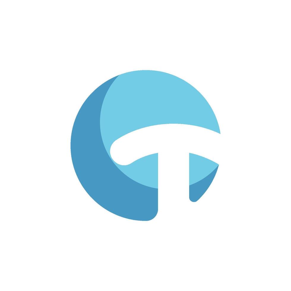 G and T letter logo vector