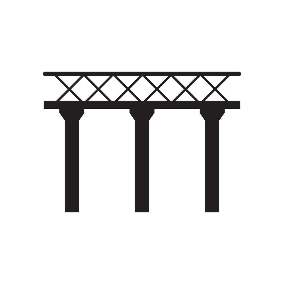 Rail tower Bridge icon vector