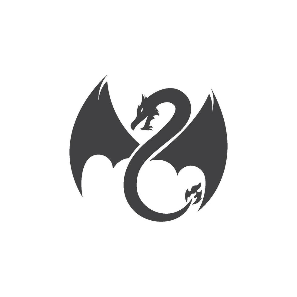 Dragon logo design illustration vector