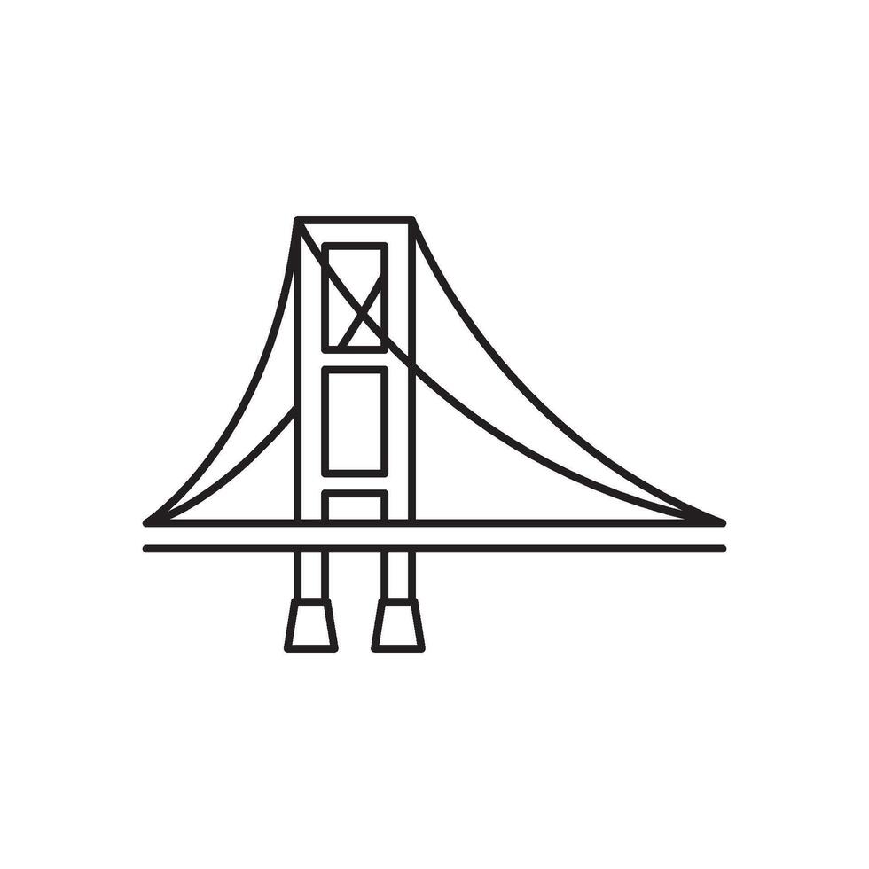 Tower Bridge icon vector