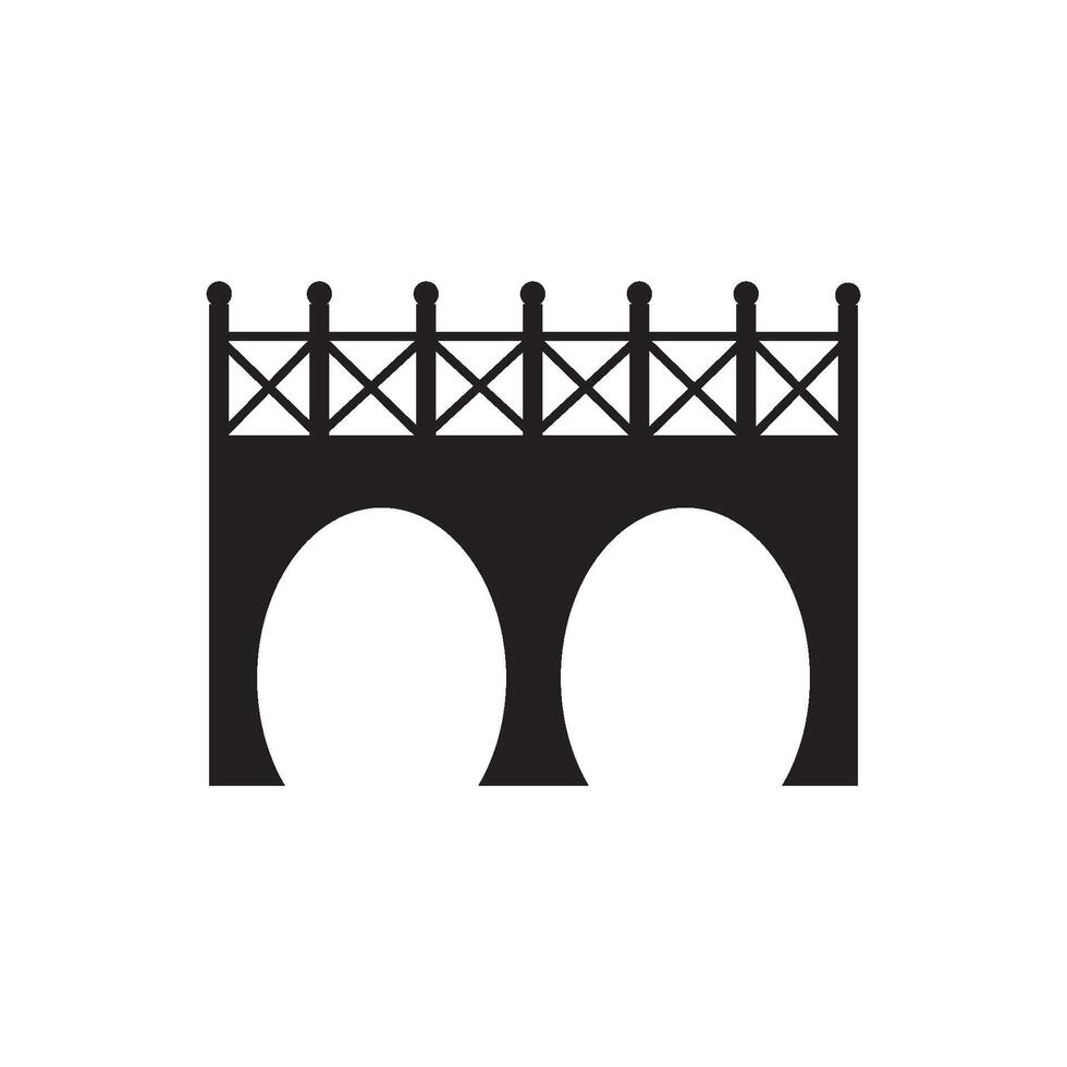 Wooden Bridge icon vector