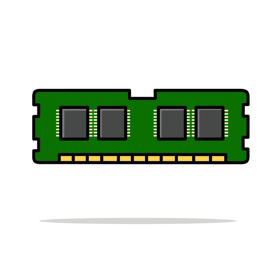 Computer RAM Memory Module vector