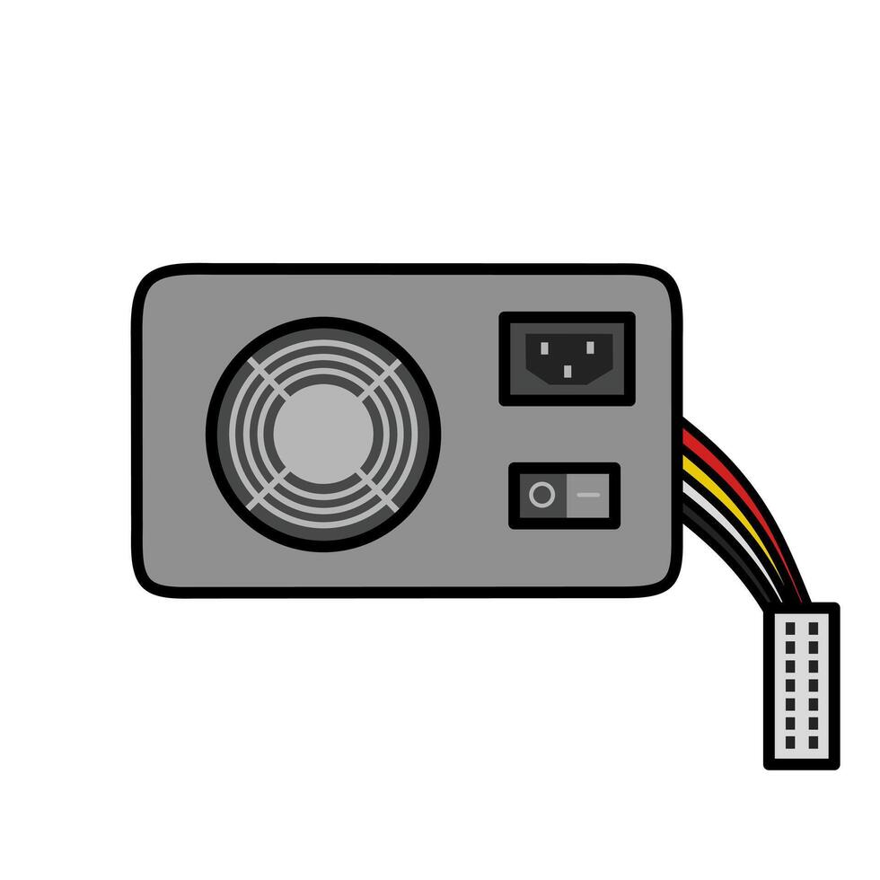 Computer Power Supply Unit Component vector