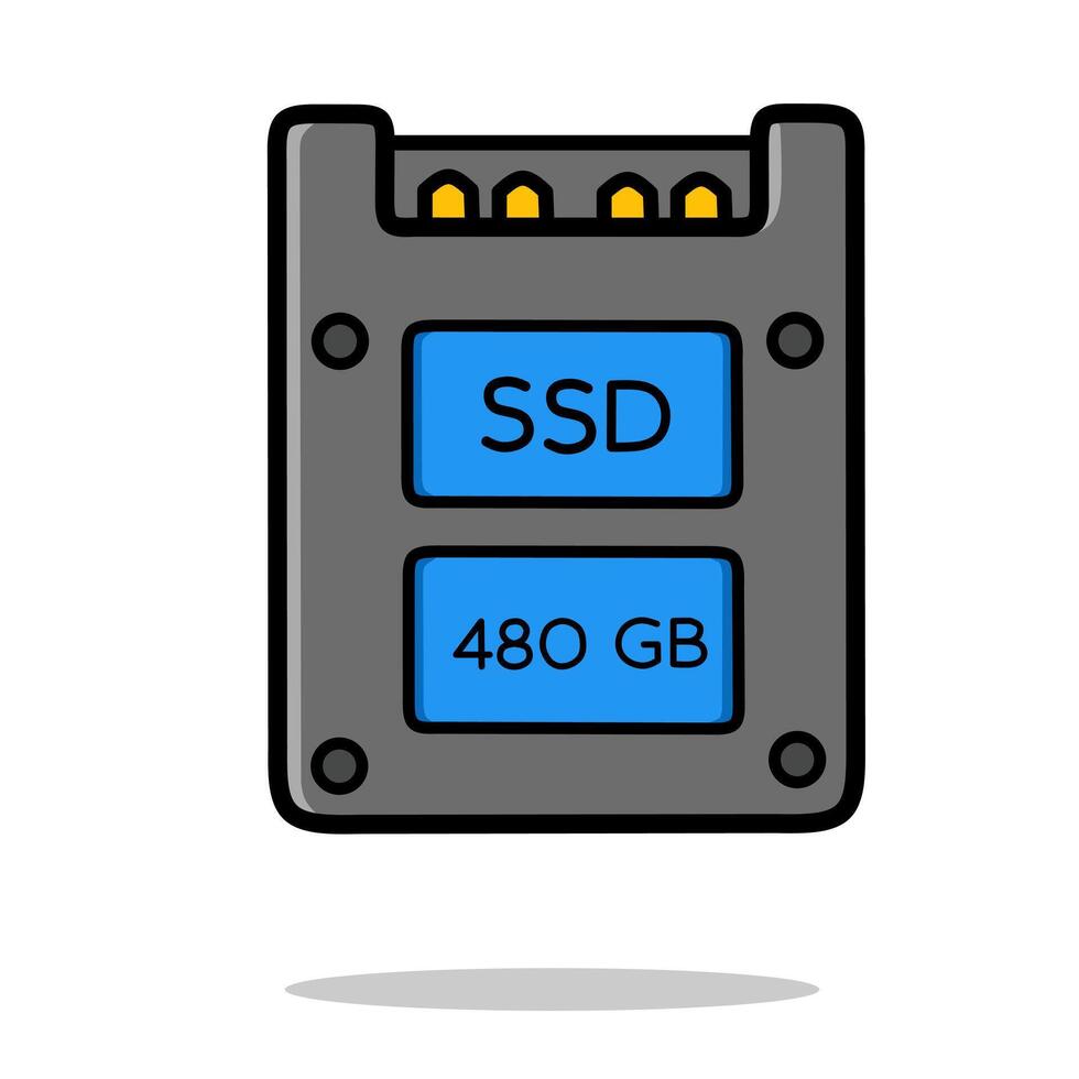 Solid State Drive SSD Storage vector