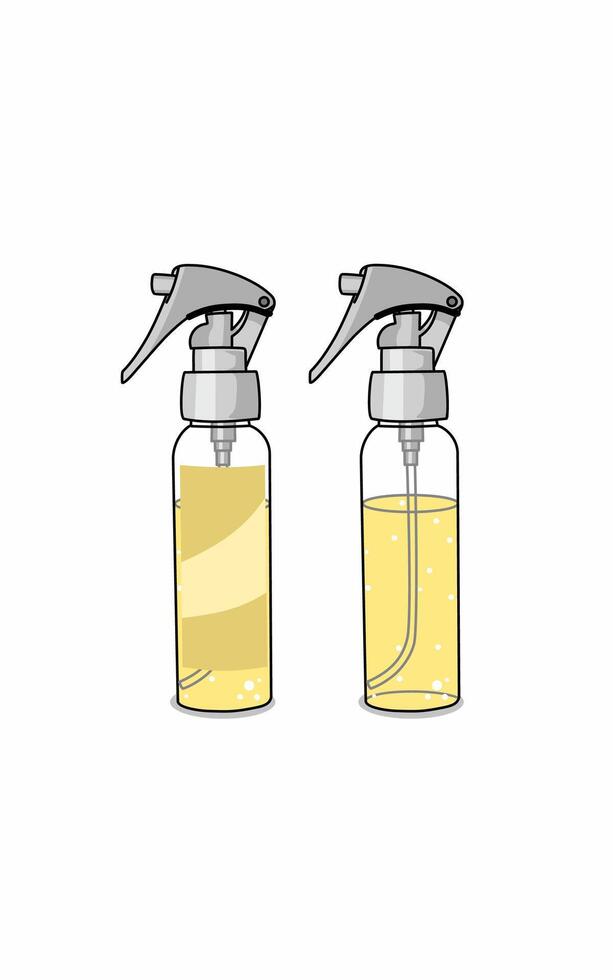 Cleaning liquid lemon cleaning spray bottle mock up product vector