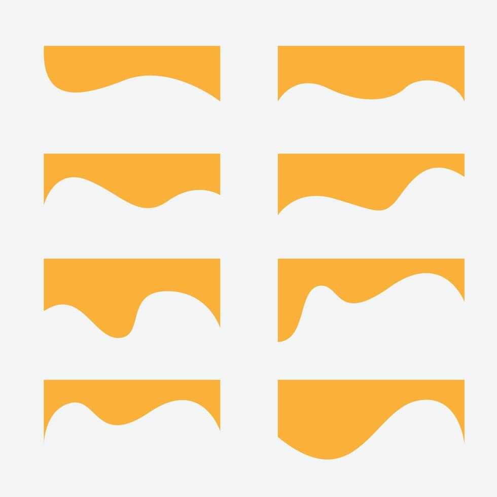 Collection of dividers shape templates. Curve Lines, Wave Collection of Abstract Design Element. illustration vector