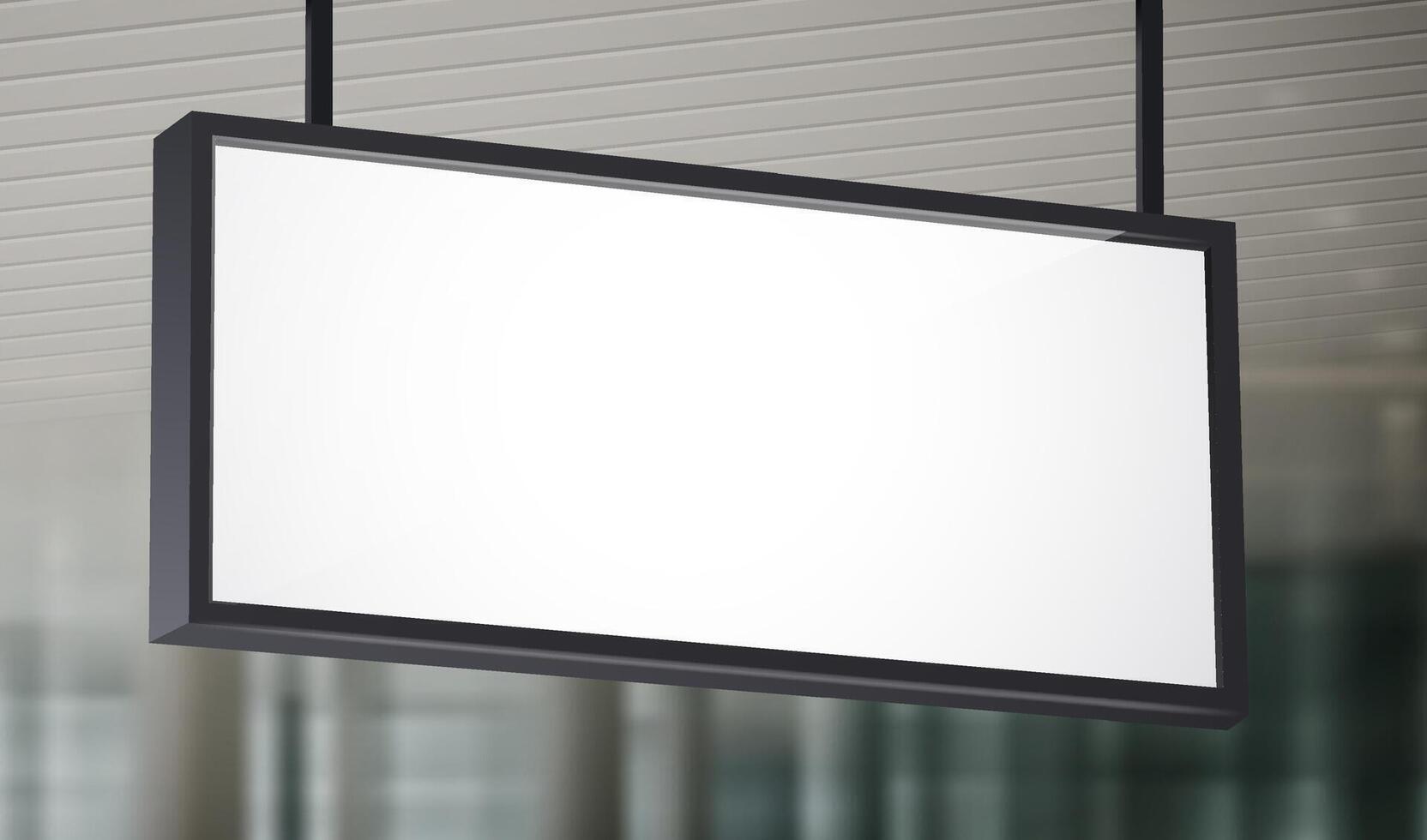 Blank signboard for advertising use vector