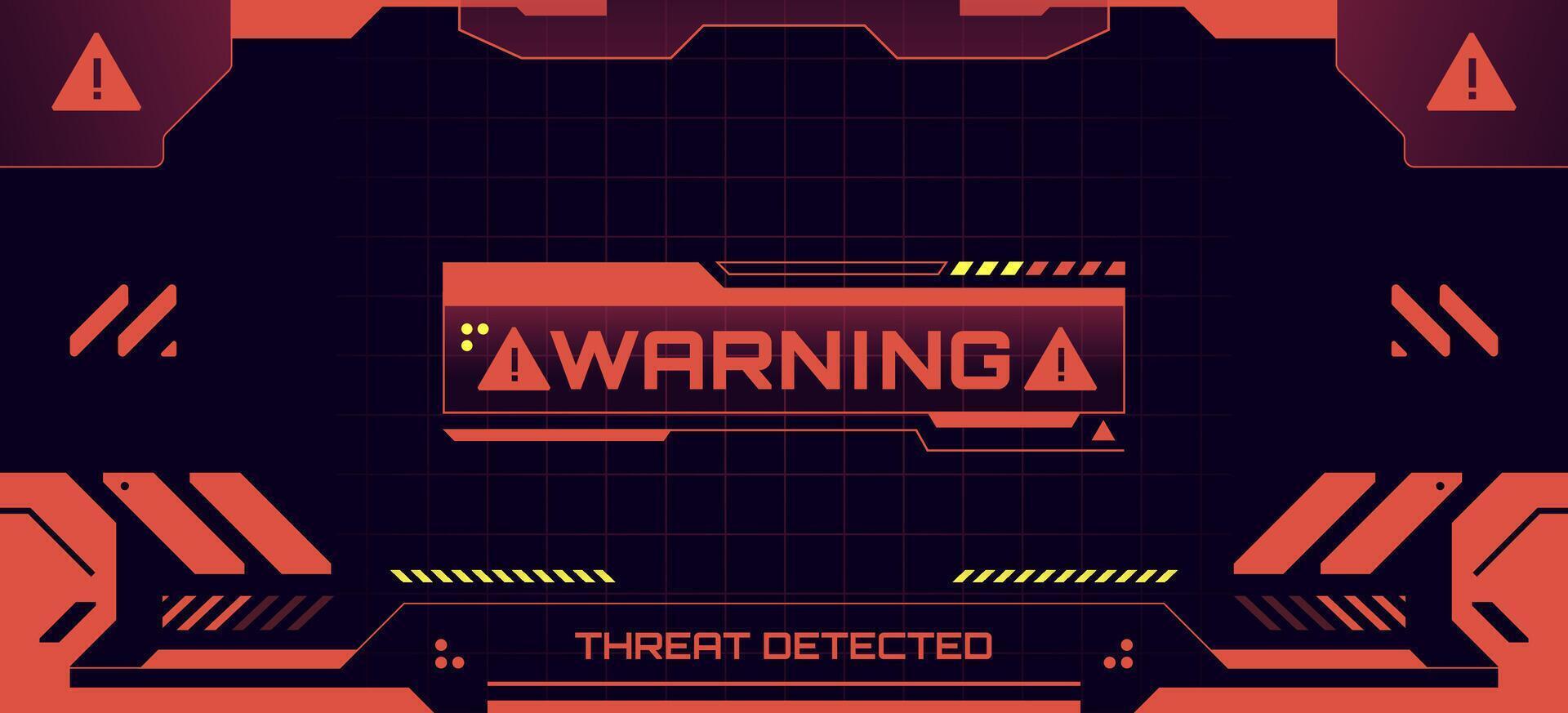 Alert Detected Warning Sign Background vector