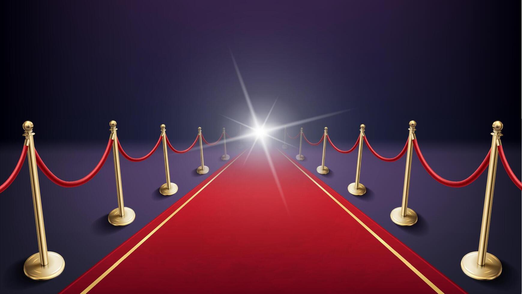 Elegant Red carpet Composition with Flash Light vector