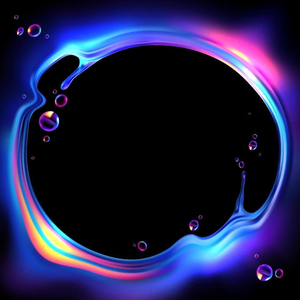 Circular Abstract Liquid Effect Illustration vector
