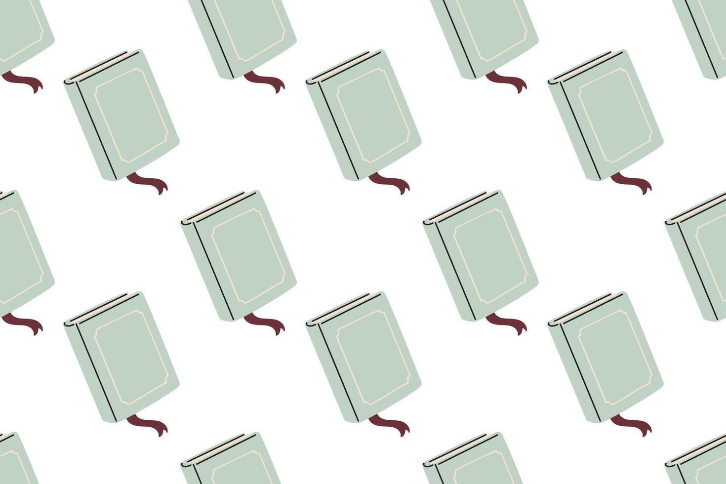Vertical blue hardcover books in minimalist seamless background vector