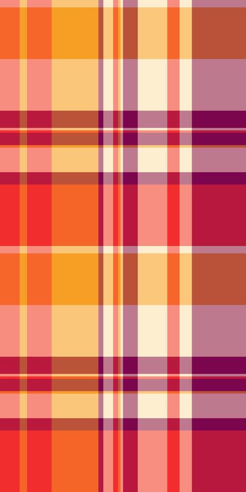 Vibrant autumnal plaid pattern. Warm, rich colors create a cozy and stylish textile design perfect for fall fashion, home decor, or website backgrounds. vector