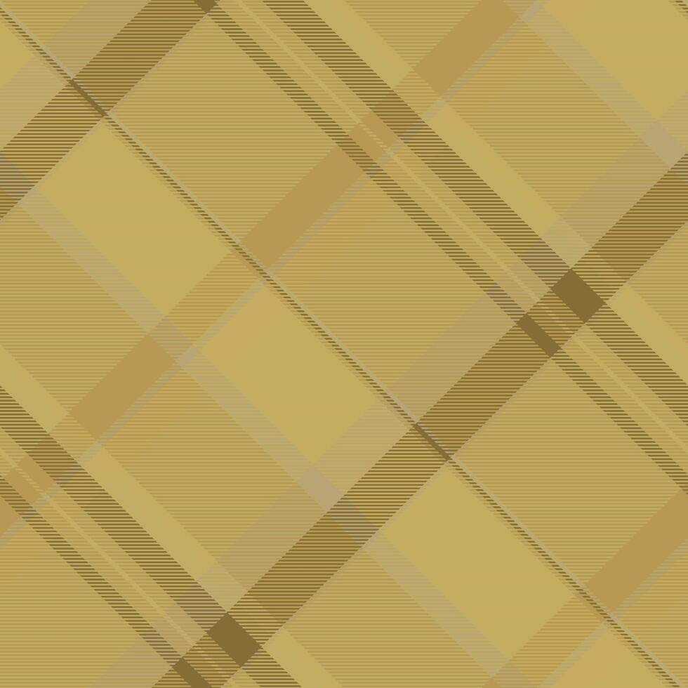 Beautiful plaid textile background, slim texture seamless . Artwork fabric tartan pattern check in amber and yellow colors. vector