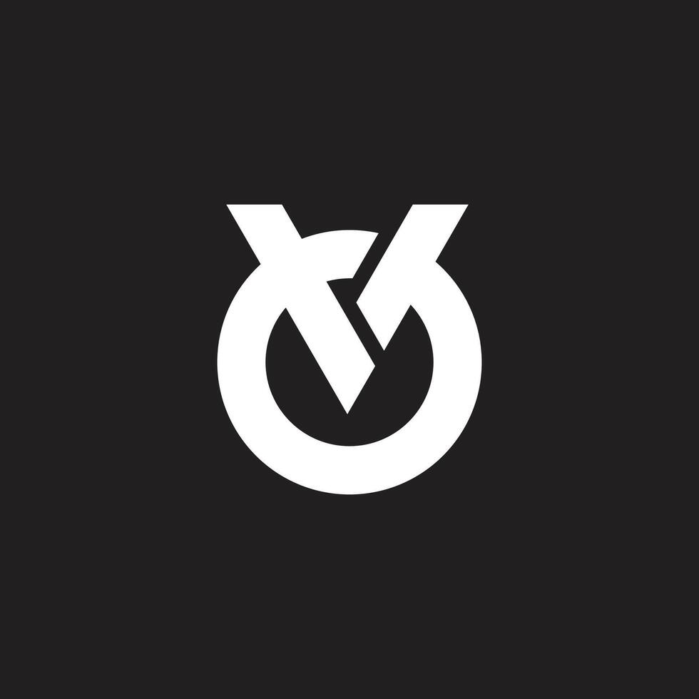 letters vot simple silhouette geometric logo vector