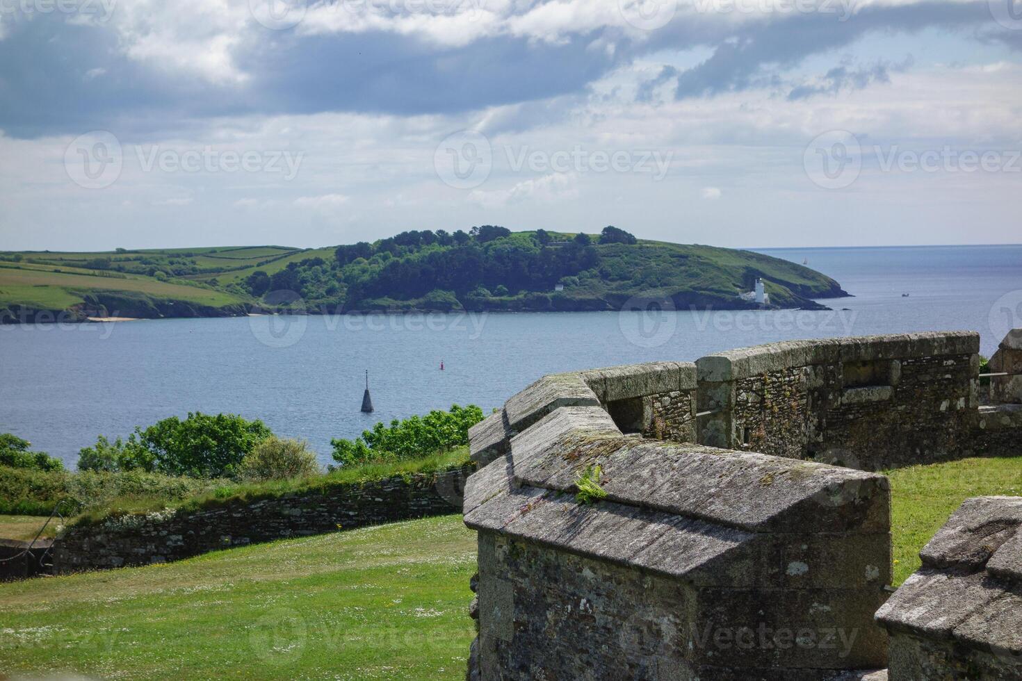 castle at the coast of cornwall photo