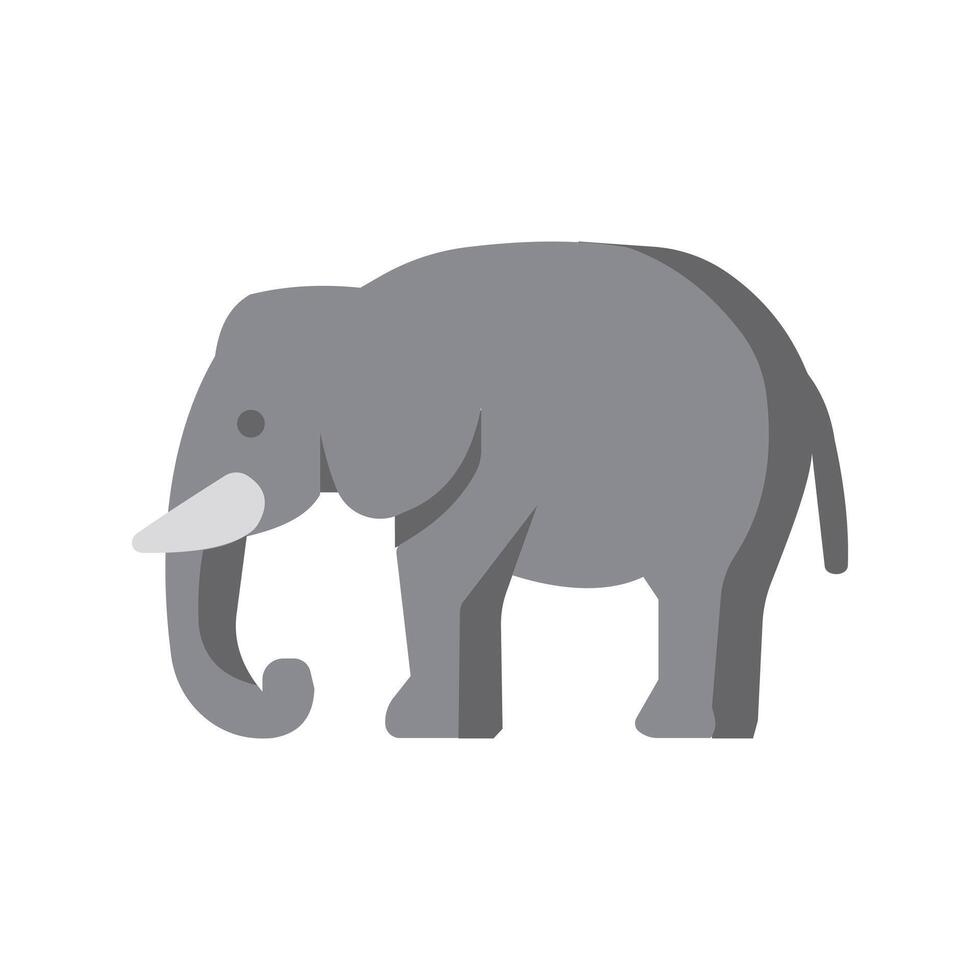 elephant icon. flat, sign for web and apps. stock illustration vector