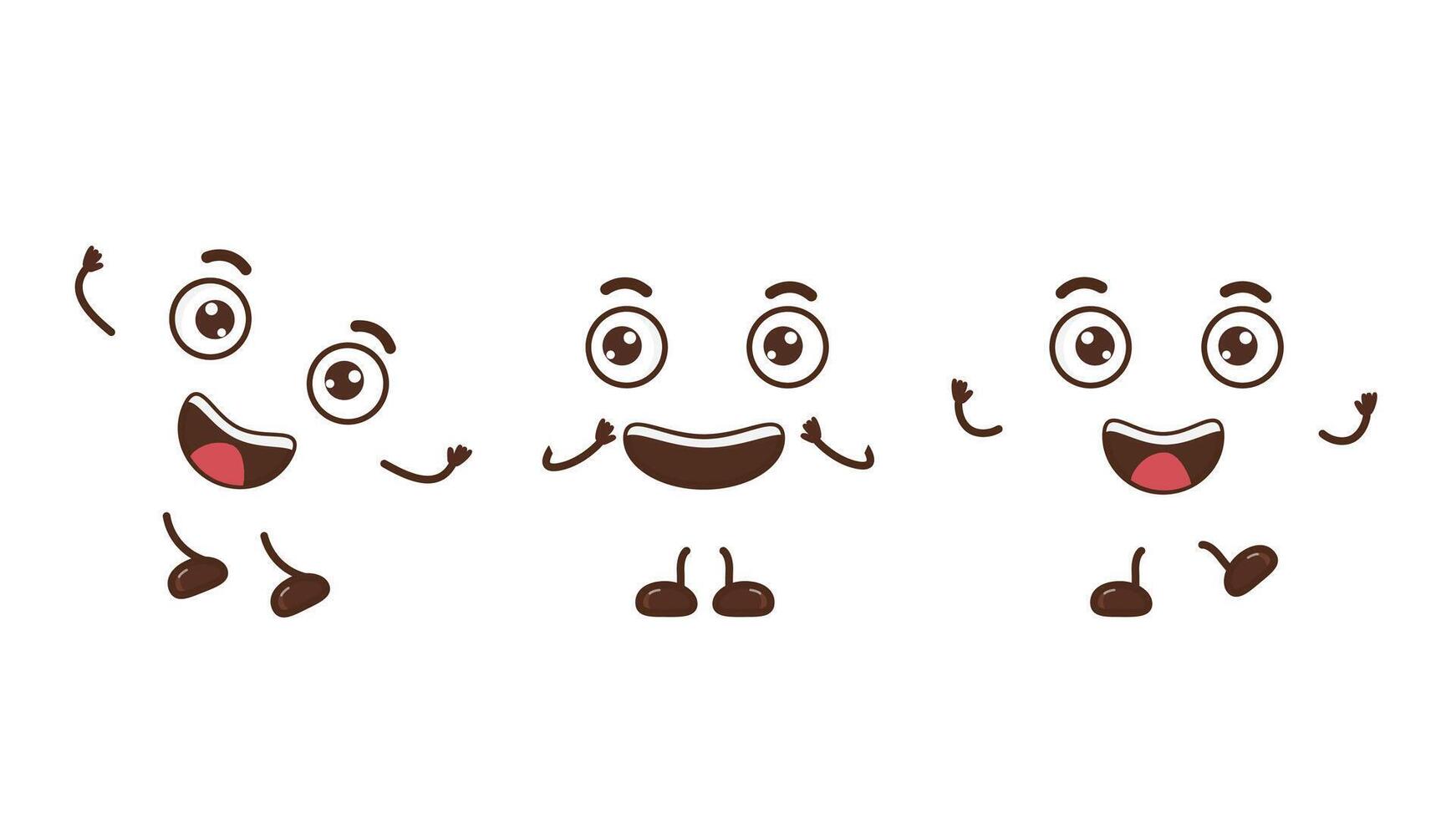 character expression on white background vector
