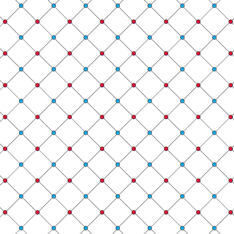 A red and blue geometric pattern on a white background vector