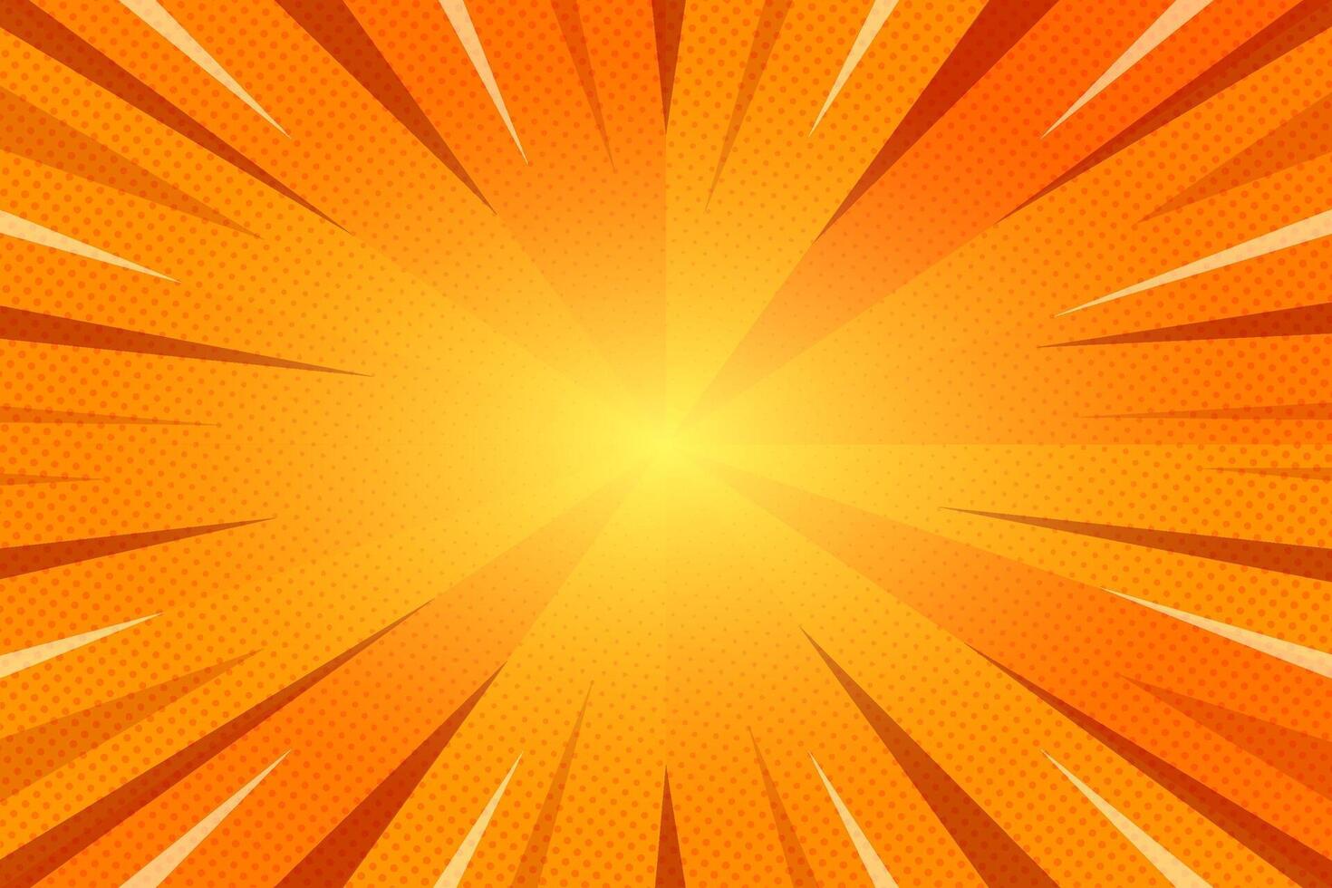 Yellow and orange sunburst graphic vector